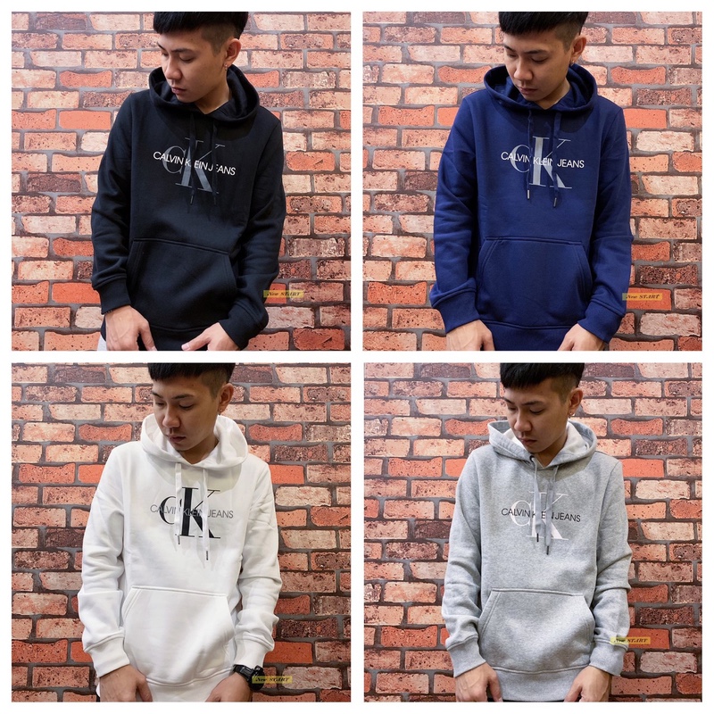 Calvin Klein 大CK字母logo 內刷毛 帽T 連帽上衣