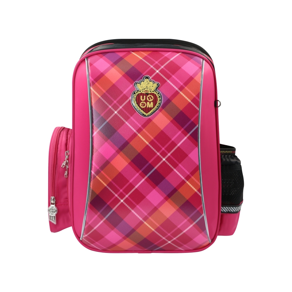 寶格新麗U型護脊減壓書包-桃紅格(U9609)