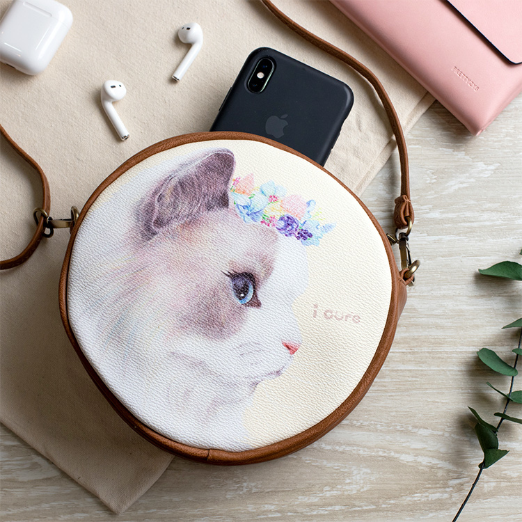 手繪風大圓包 / 波斯貓 _ H19