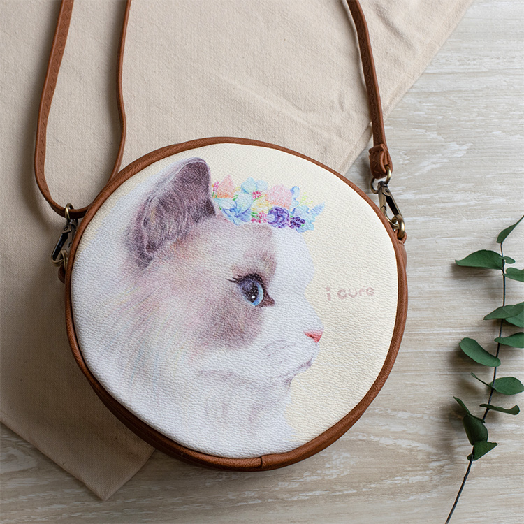 手繪風大圓包 / 波斯貓 _ H19