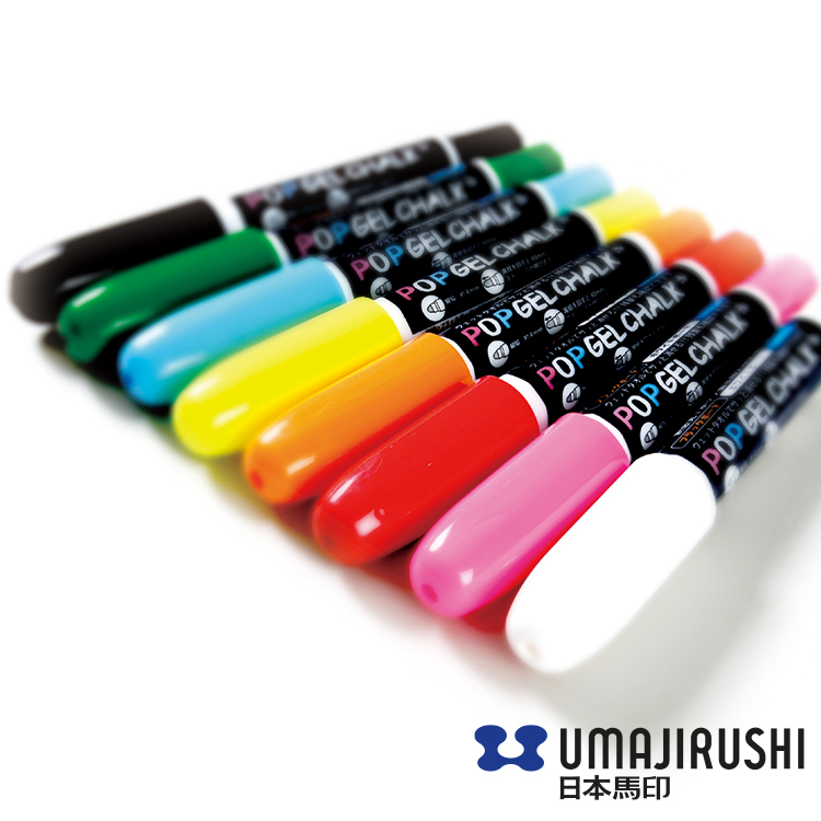 日本馬印多用途粉筆 (適用於白板、光面黑板、玻璃、紙)