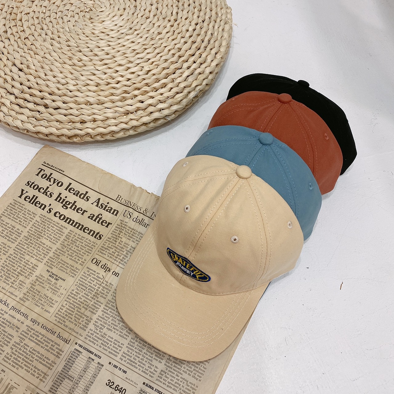 美式刺繡標老帽/四色