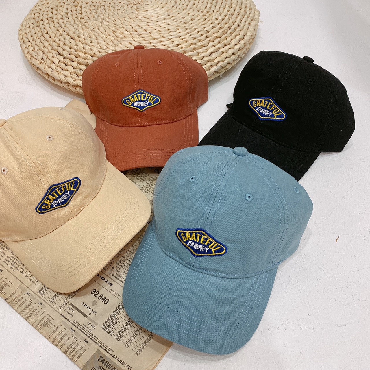 美式刺繡標老帽/四色