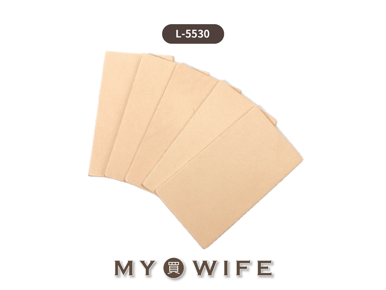 5.5*3cm進口植鞣革空白皮標(5入)_皮標/皮片_8色【L-5530】