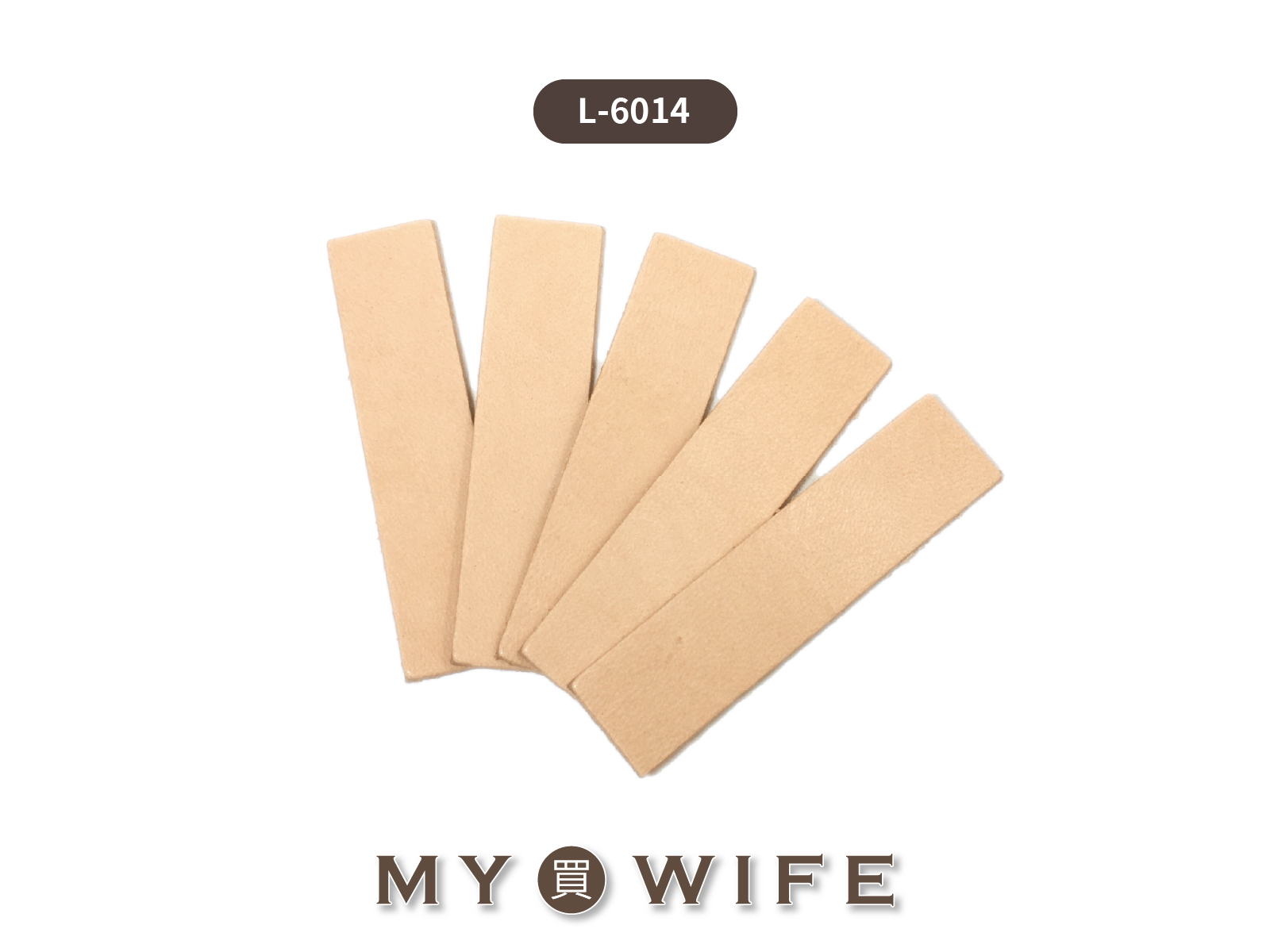 6*1.4cm進口植鞣革空白皮標(5入)_皮標/皮片_8色【L-6014】