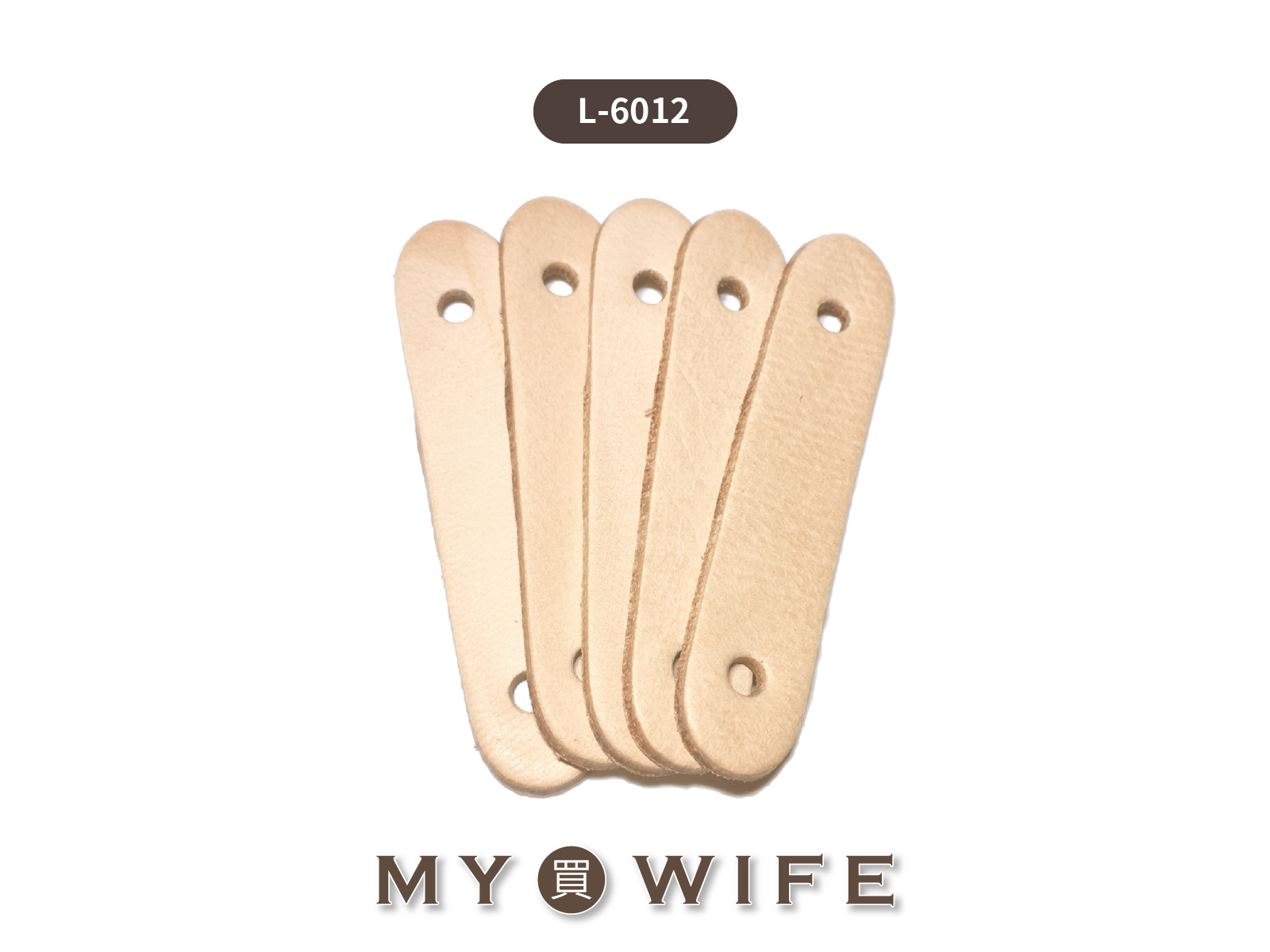 6*1.2cm進口植鞣革空白皮標(5入)_皮標/皮片_8色【L-6012】