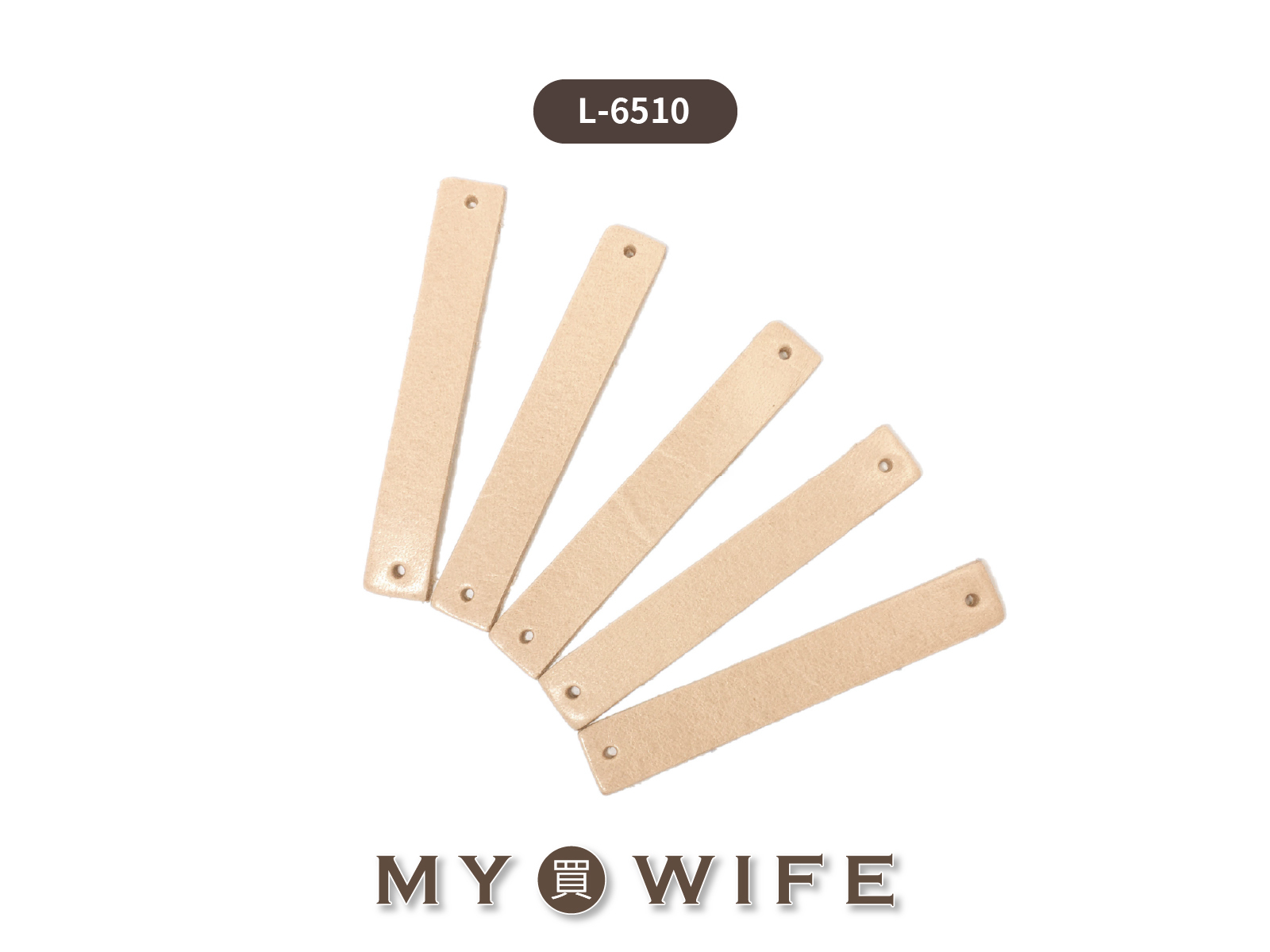 6.5*1cm進口植鞣革空白皮標(5入)_皮標/皮片_8色【L-6510】