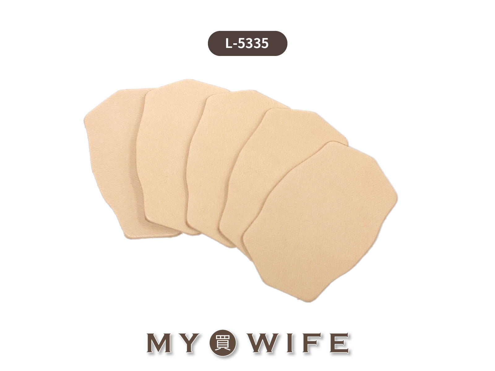 5.3*3.5cm進口植鞣革空白皮標(5入)_皮標/皮片_8色【L-5335】