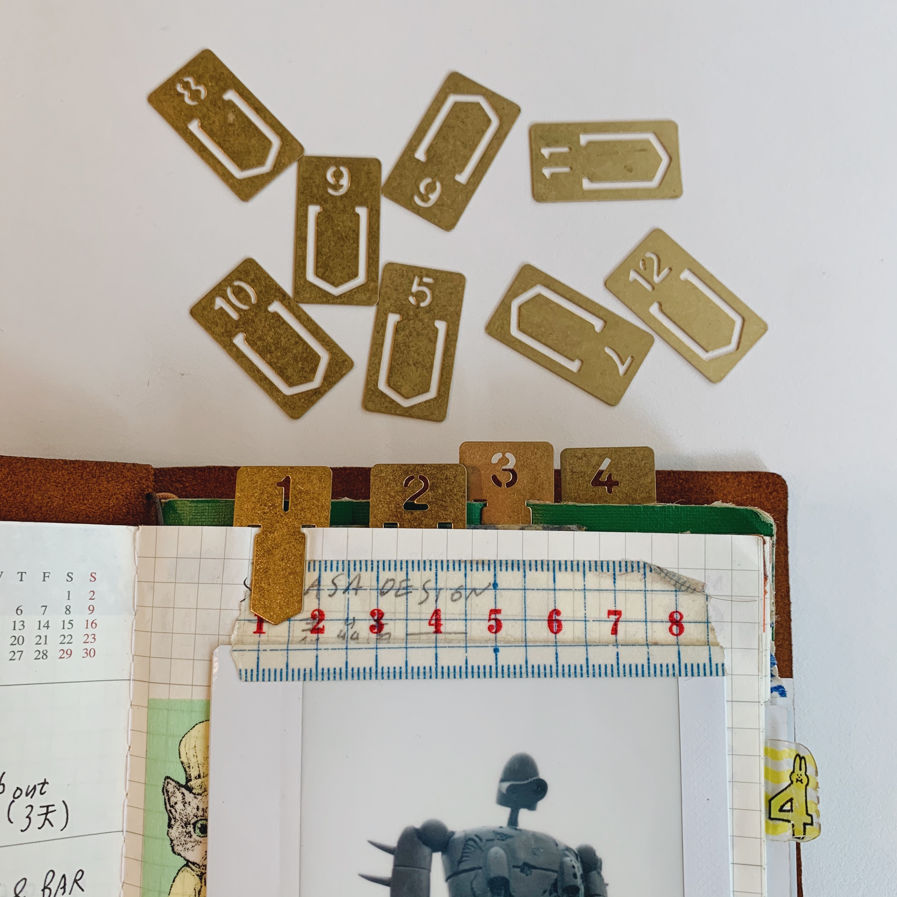 TN / TRC 黃銅系列-數字夾(12入)