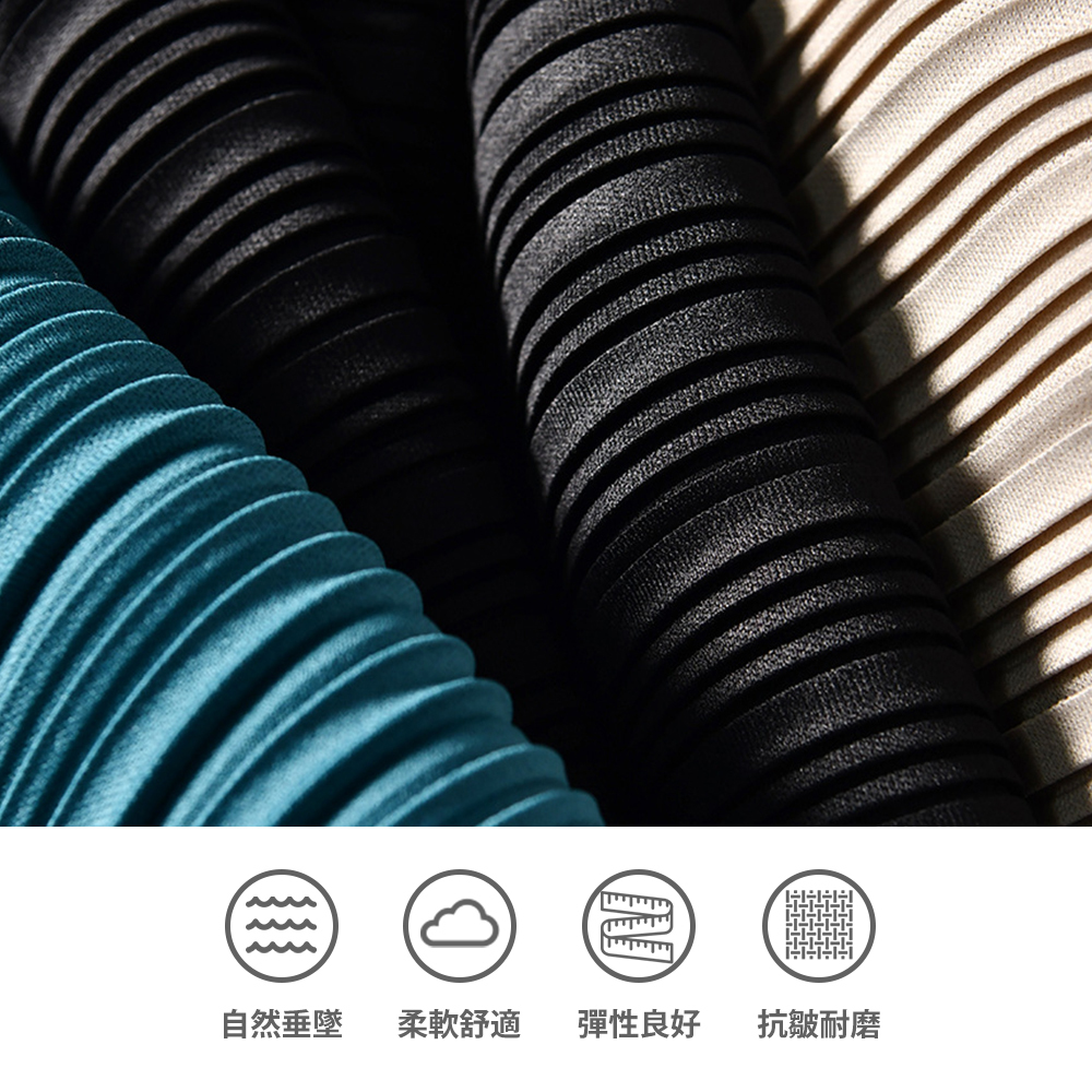 DEER.W V領半袖壓褶洋裝 平拍細節