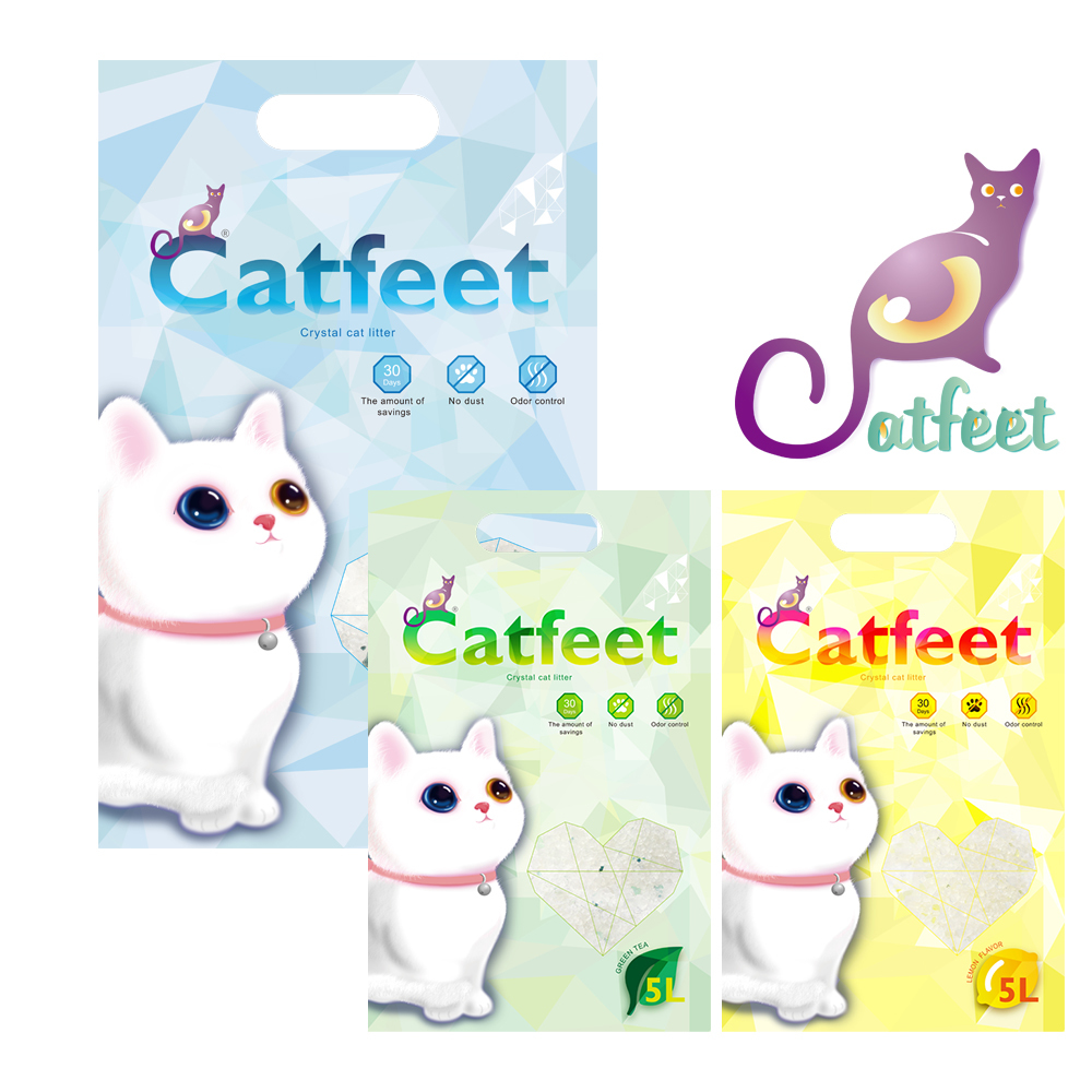 CatFeet除臭水晶貓砂(活性碳/綠茶/檸檬)5L(3KG)