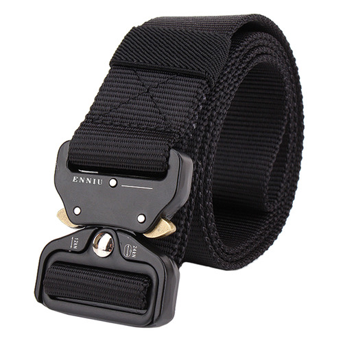 IDOGEAR 1.5 Inches Tactical Belt Mens Duty Belts Adjustable Military Nylon Webbing Combat Belt with Quick Release Insert Buckle Aluminum Alloy