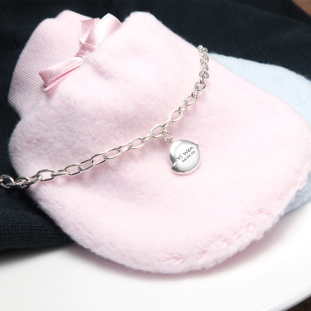 咕咕小雞 親子兒童手鍊(寬版) 925純銀客製化刻字手鍊