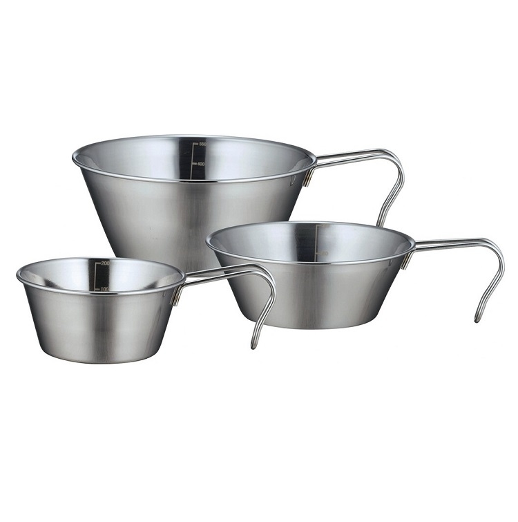 Kakusee Sola 不銹鋼露營杯連柄 3件裝 PP-09