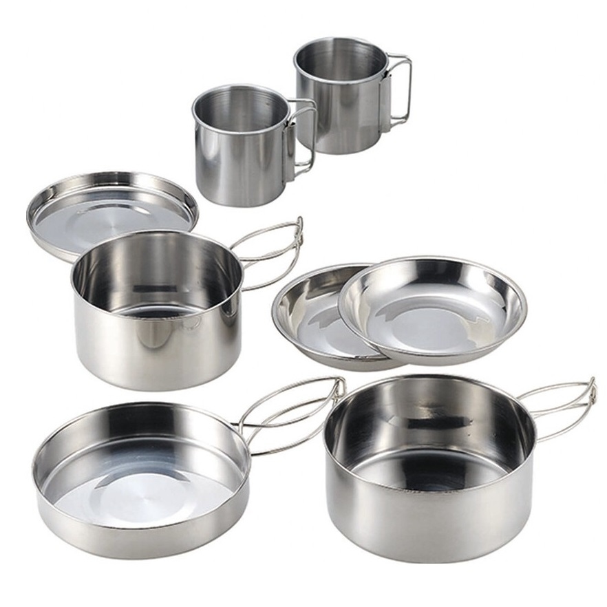 Sola 不鏽鋼露營不鏽鋼便當盒8件組附袋 PP-02