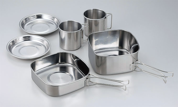 KAKUSEE Sola 露營不鏽鋼便當盒6件組附袋 PP-04