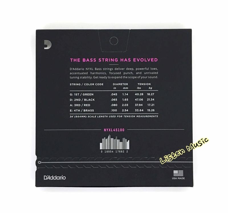 Daddario NYXL 45100 (45-100) BASS弦 貝斯弦 四弦 鎳弦