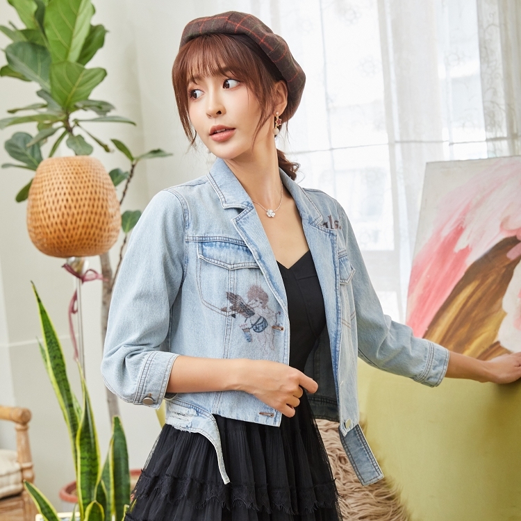 小天使設計感丹寧外套