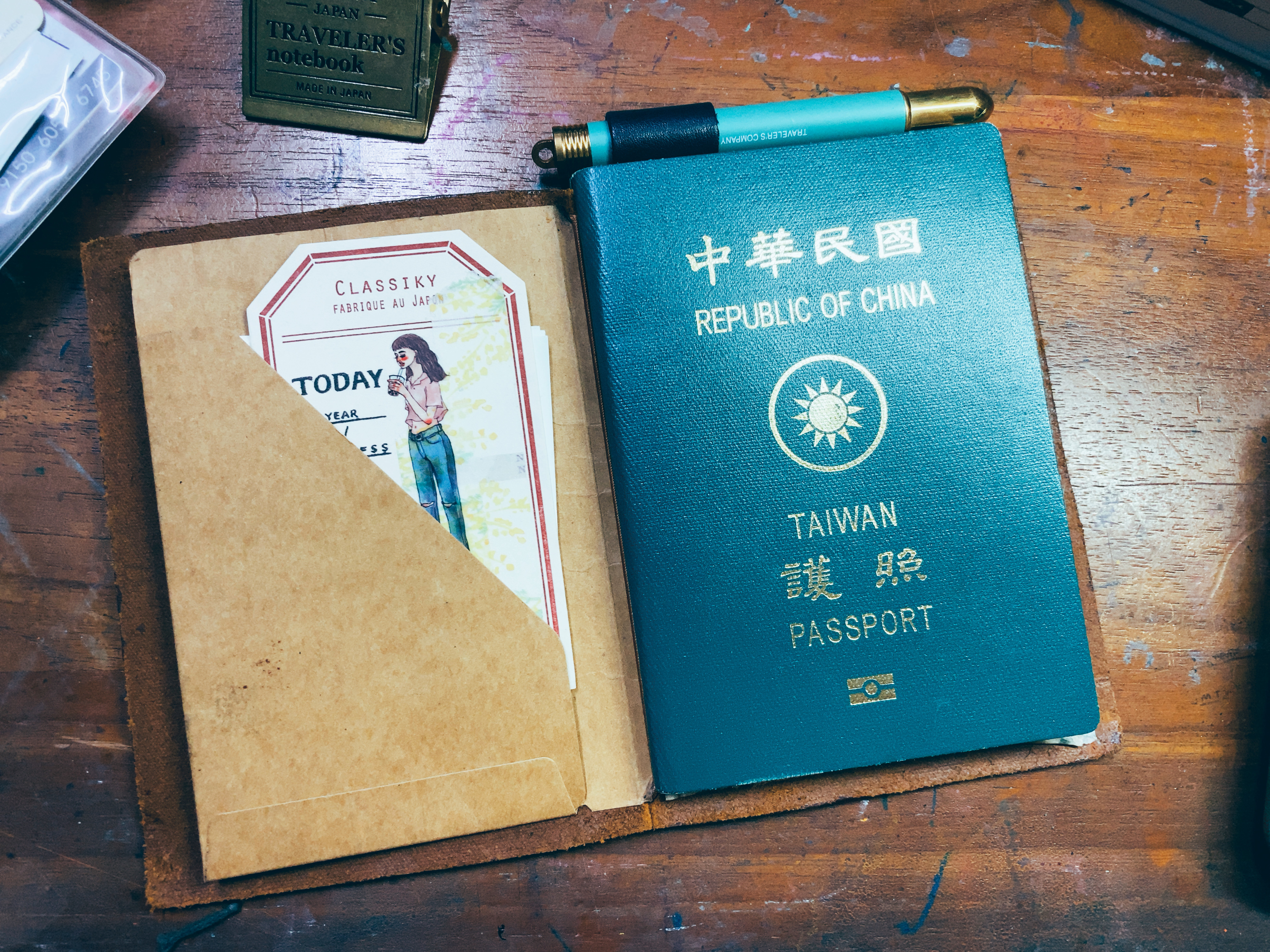 〔護照〕 010牛皮紙口袋｜日本 Traveler’s Notebook