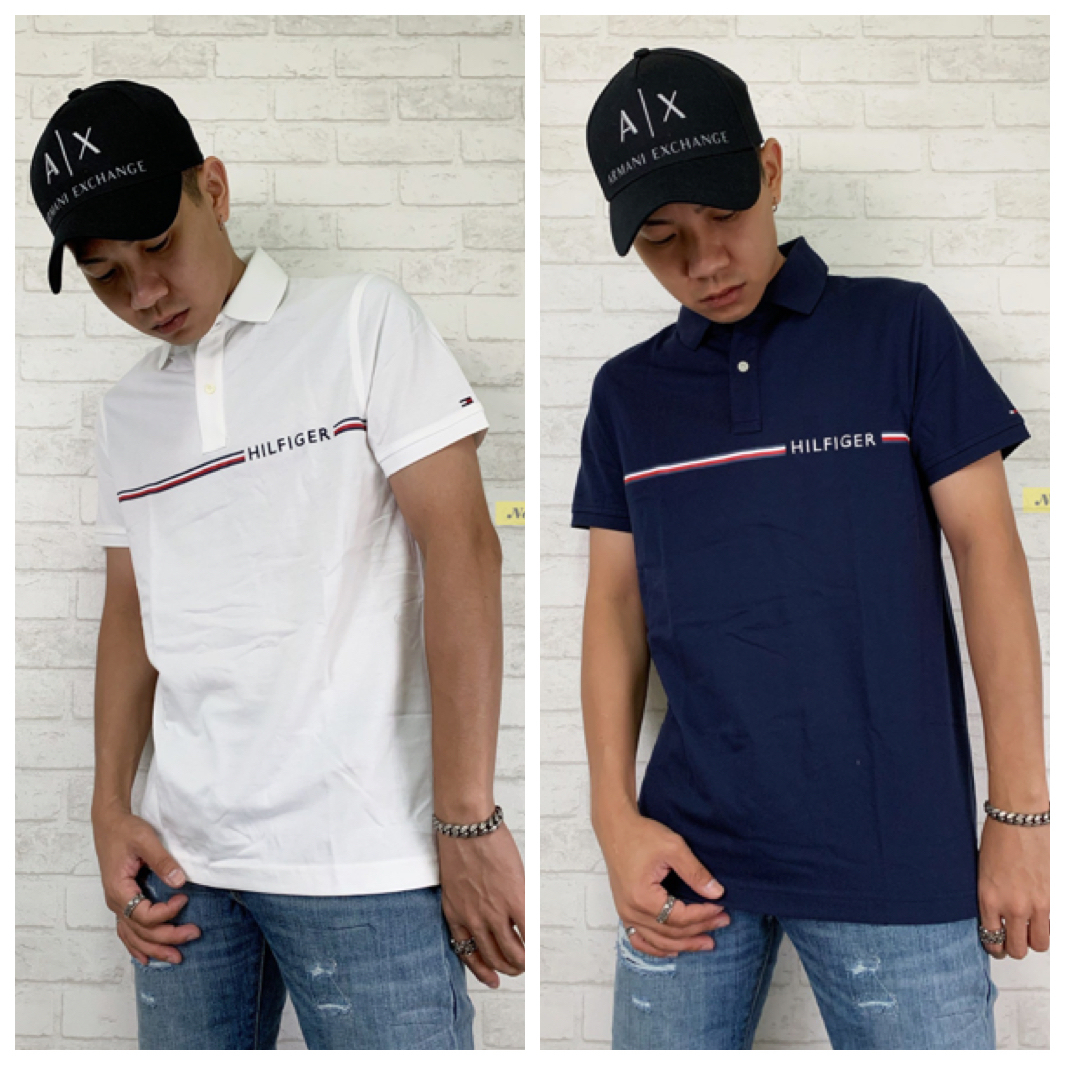 Tommy Hilfiger 橫線字母Logo Polo衫 短袖上衣