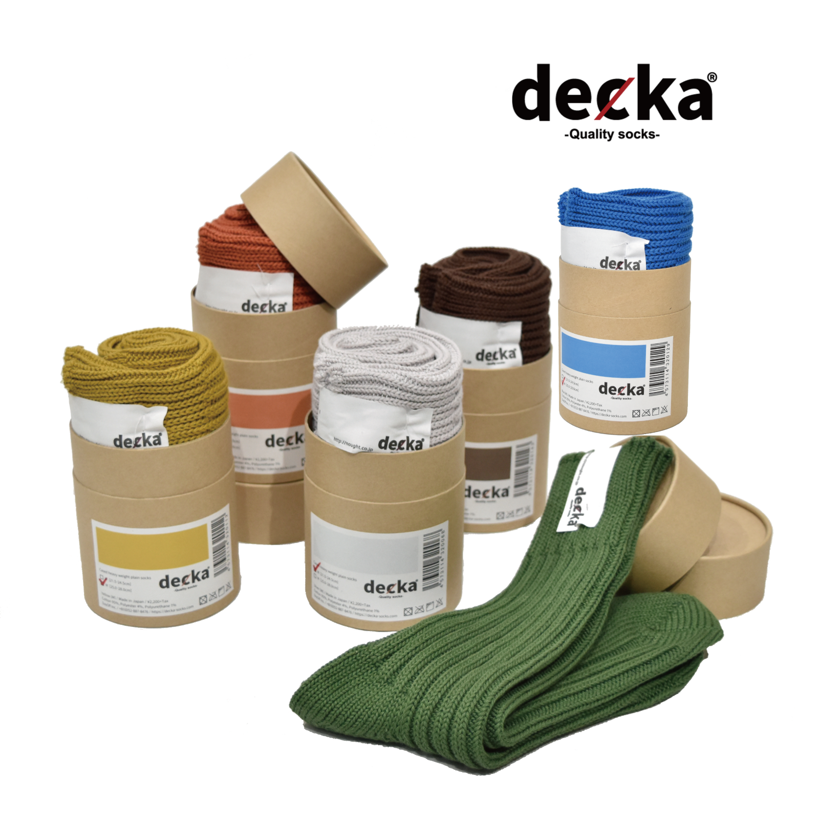 [現貨] Decka Cased Plain Socks - 1st