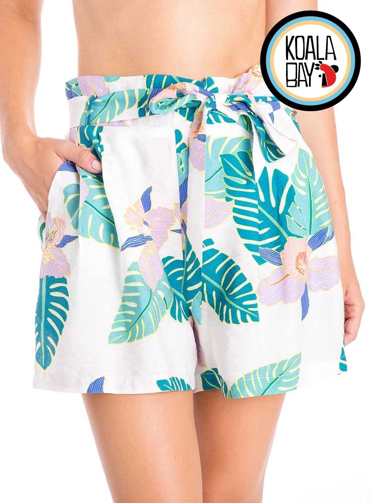 【KOALA BAY】熱帶大葉綁帶短褲