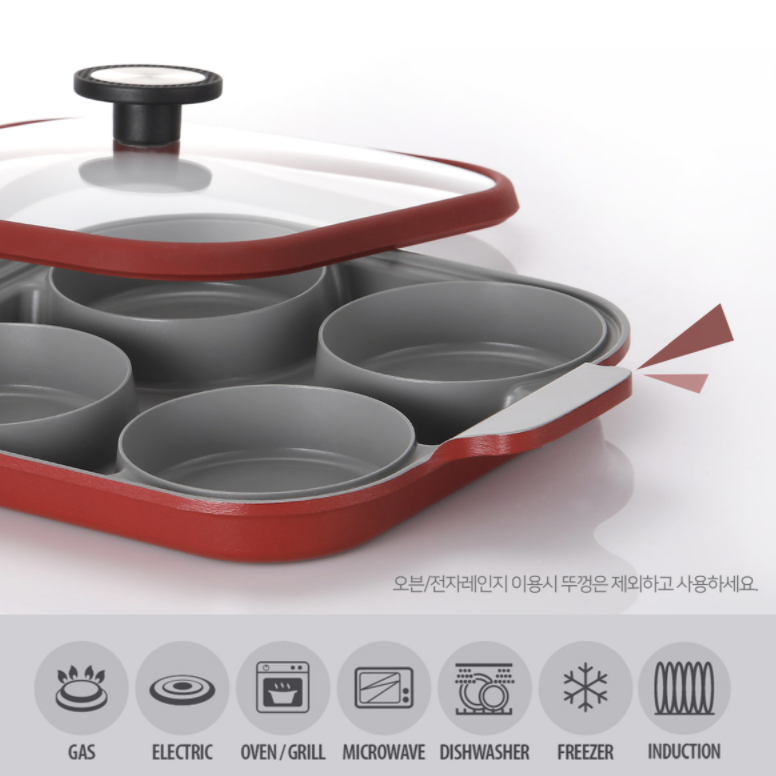 Neoflam Steam Plus Pan 雙耳四格多功能蒸鑊 (焗爐可使用)