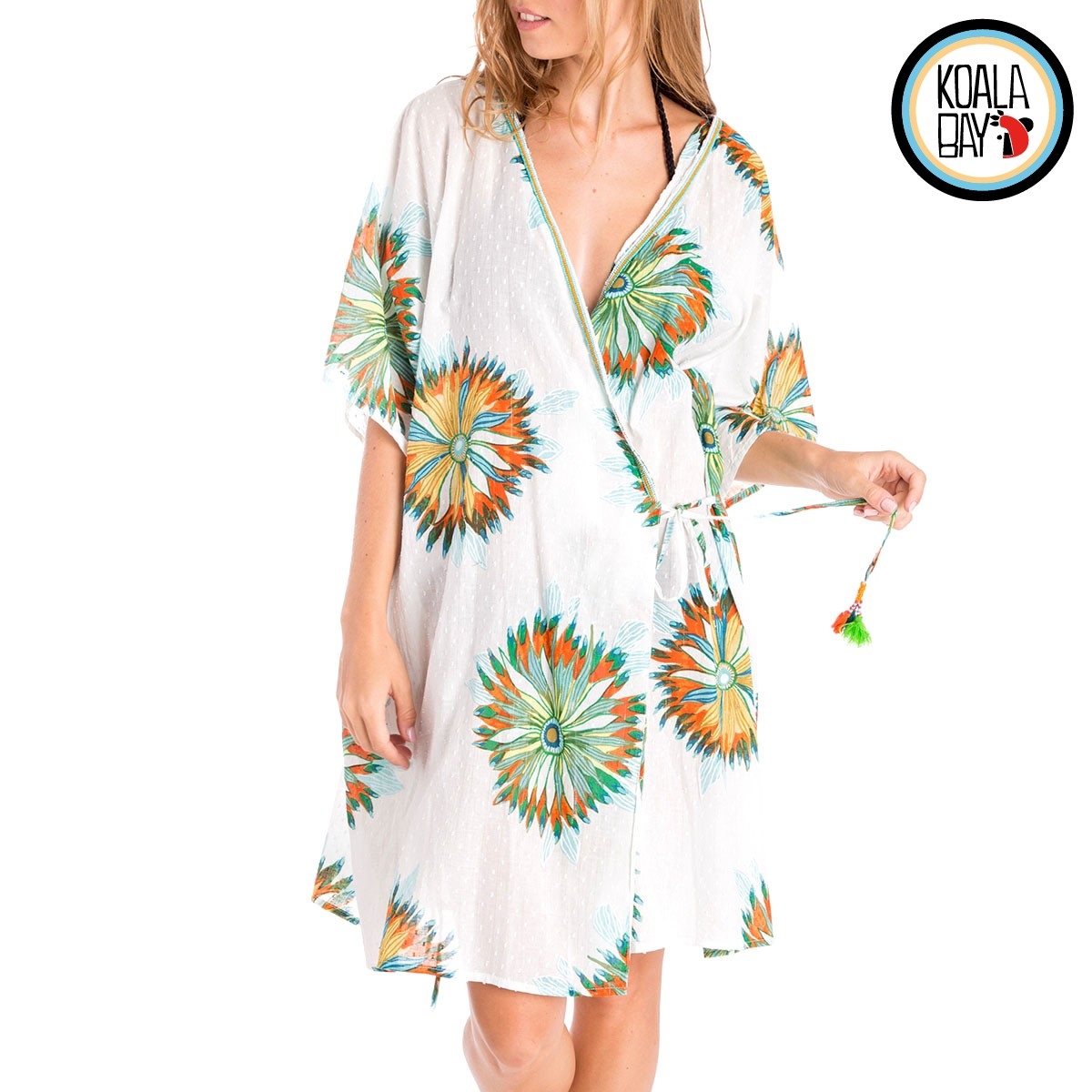 【KOALA BAY】撞色V領罩衫式洋裝