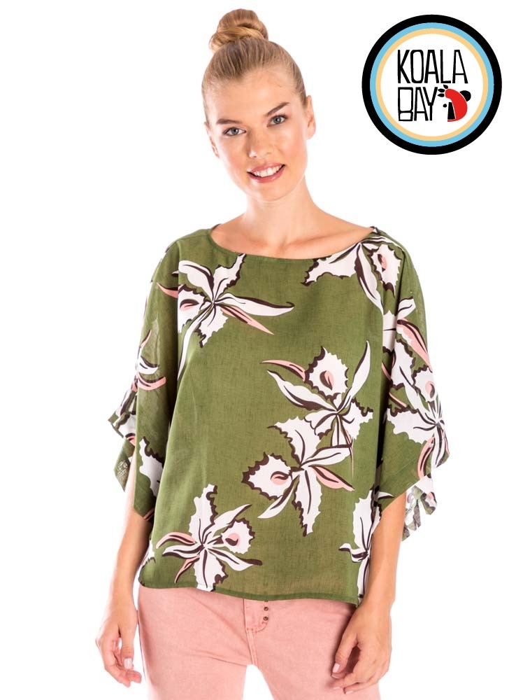 【KOALA BAY】氣質花卉五分袖上衣