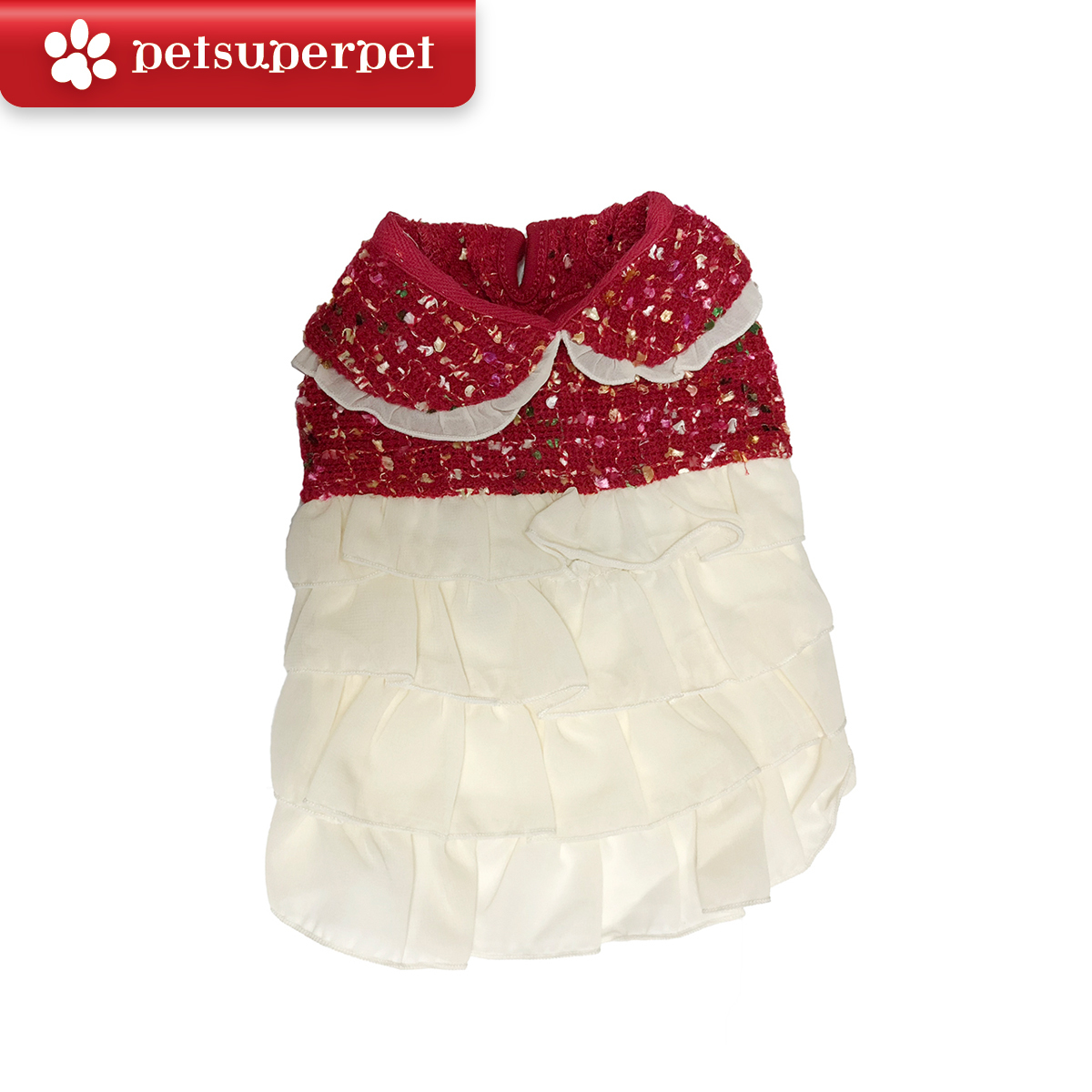 【超抵價！原價＄230】PomPreece【Pomp Gold】日式狗狗衣服 - 紅白色，童話連身裙 [3尺寸]