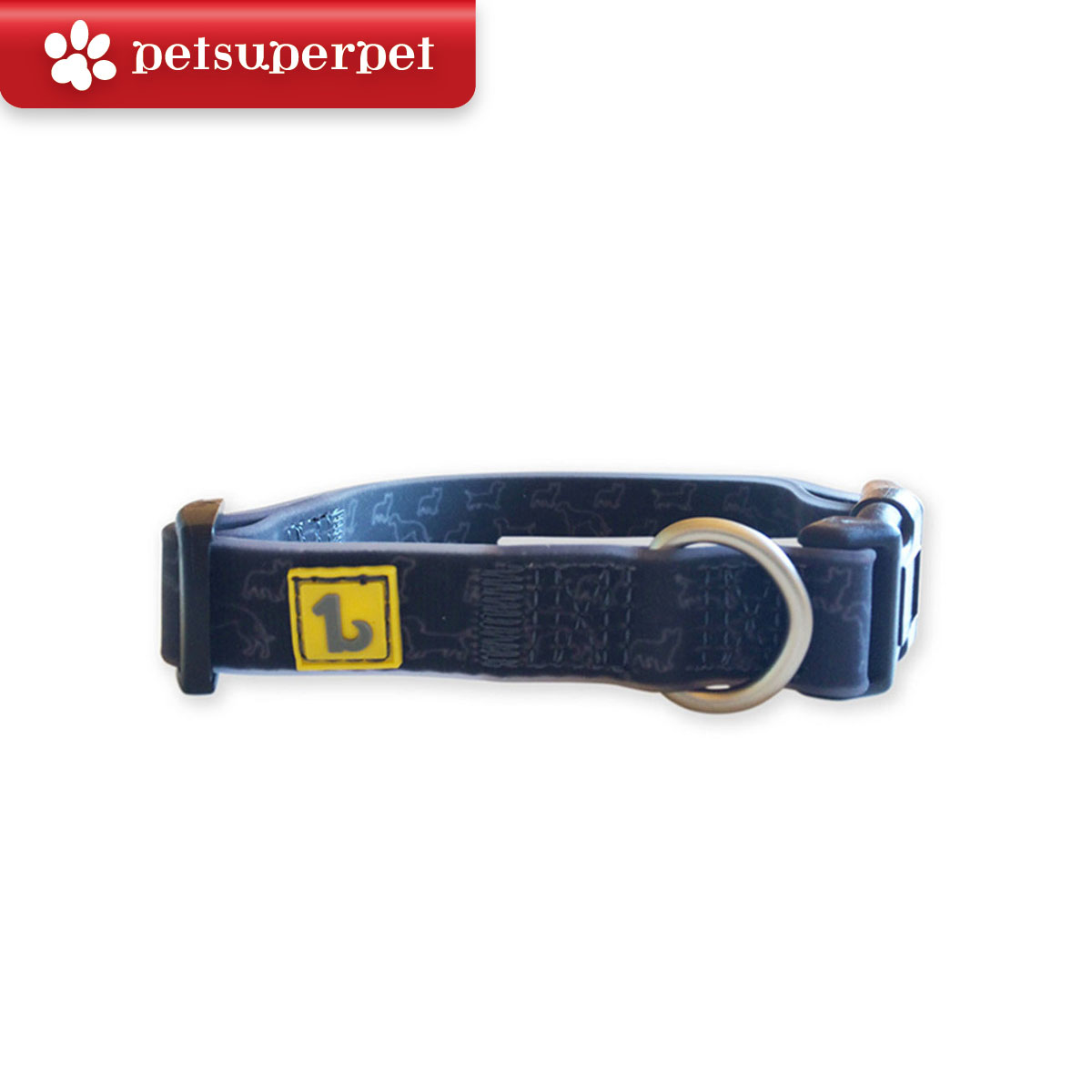 Be One Breed 矽膠狗頸圈 - 黑色小狗