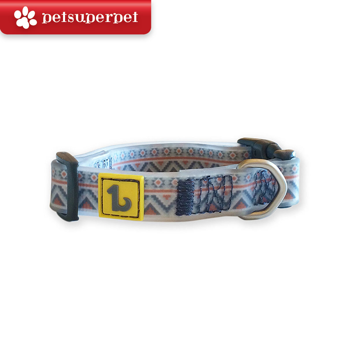 Be One Breed 矽膠狗頸圈 - 波希米亞風格（大碼）