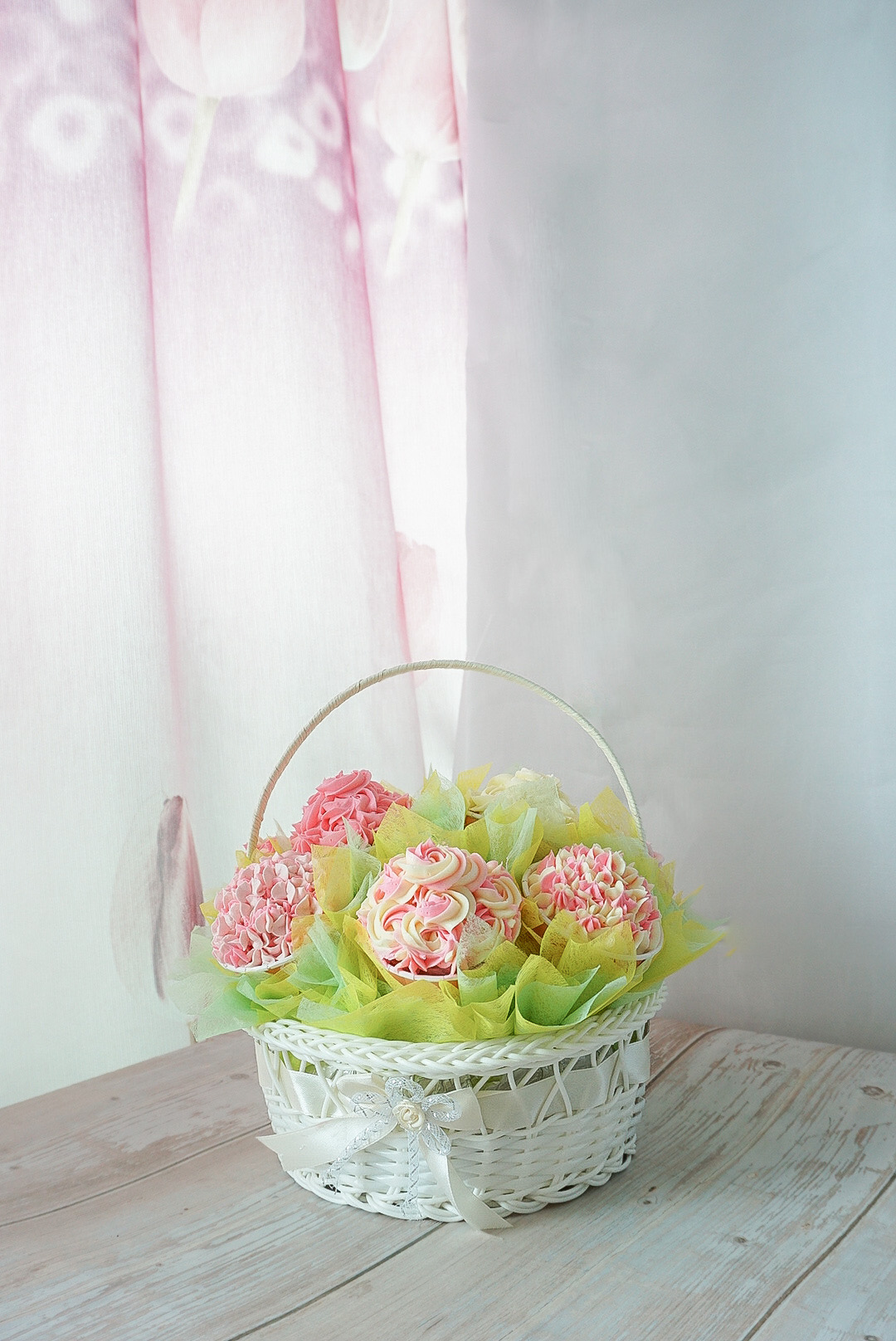 奶油霜杯子蛋糕花籃 (A組)