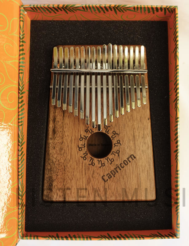 十二星座拇指琴 卡林巴琴 魔羯座 精裝禮盒版 17音 烏木單板 台灣製造 附專屬軟盒