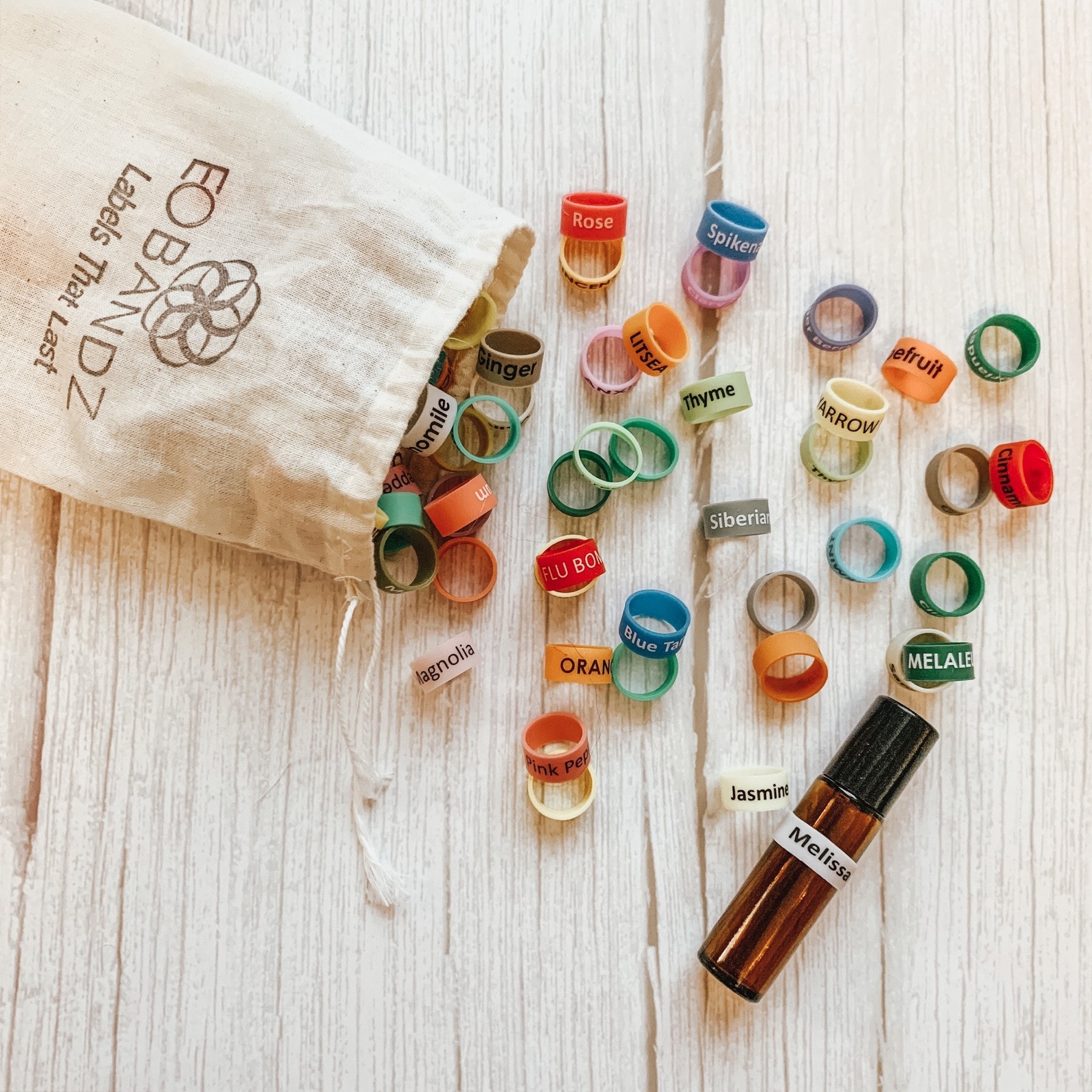 精油橡筋標籤 - 單方精油系列 (63款組合) | EO BANDZ