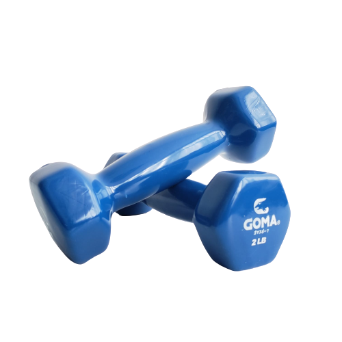 GOMA 光面六角包膠啞鈴 一對裝 7種重量選擇