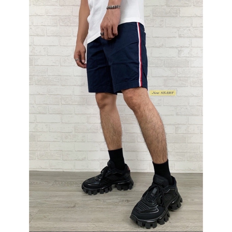 Tommy Hilfiger 側邊經典色條紋 休閒短褲 工作褲