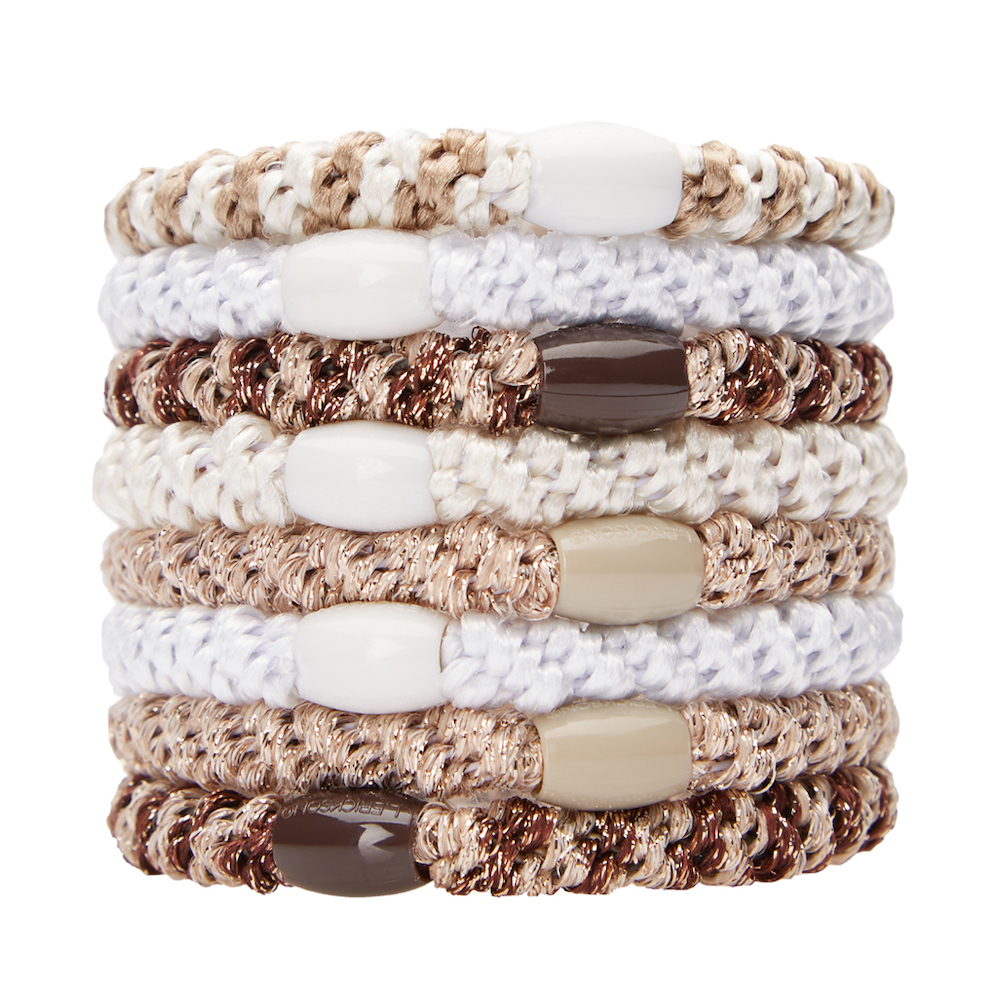 L. ERICKSON 彈力髮圈8入-粗版〈伯爵拿鐵〉