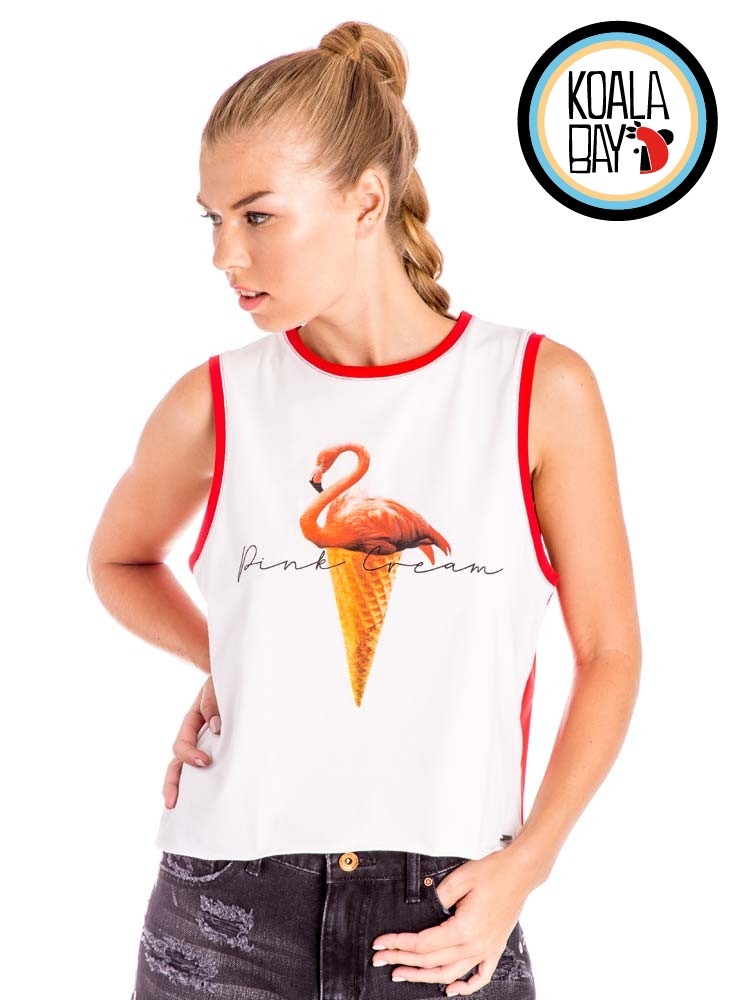 【KOALA BAY】紅鶴撞色基本款無袖上衣