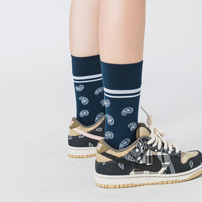 點點變形蟲長襪_藍色_BF200023