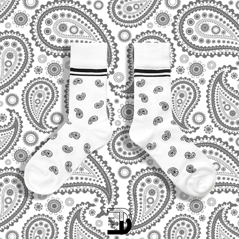 點點變形蟲長襪_白色_BF200023