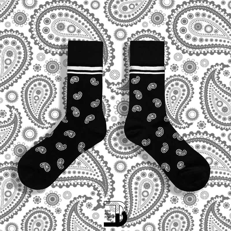 點點變形蟲長襪_黑色_BF200023