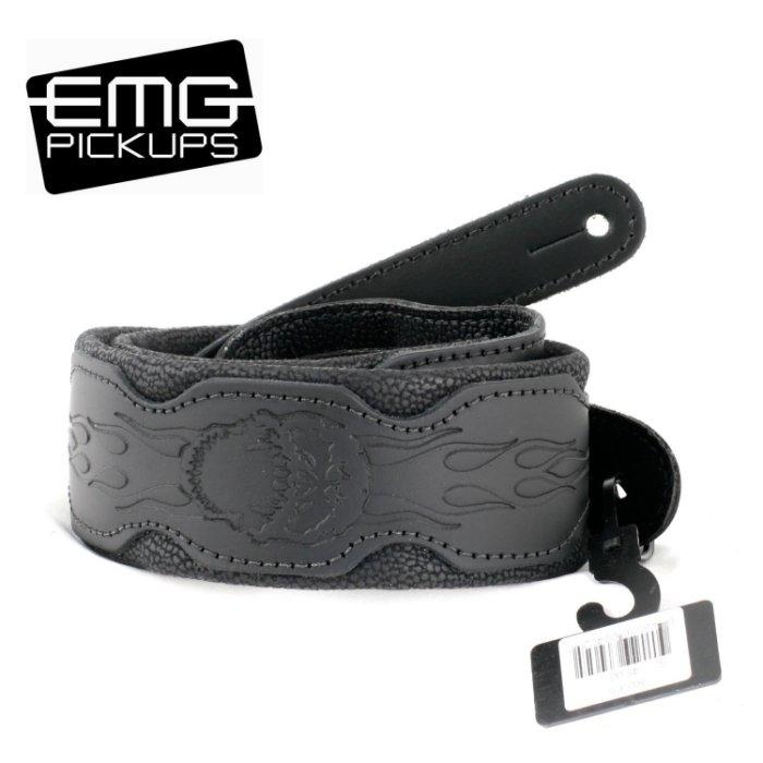 EMG RD-FS 火燄骷髏 真皮背帶 【吉他／電吉他適用】