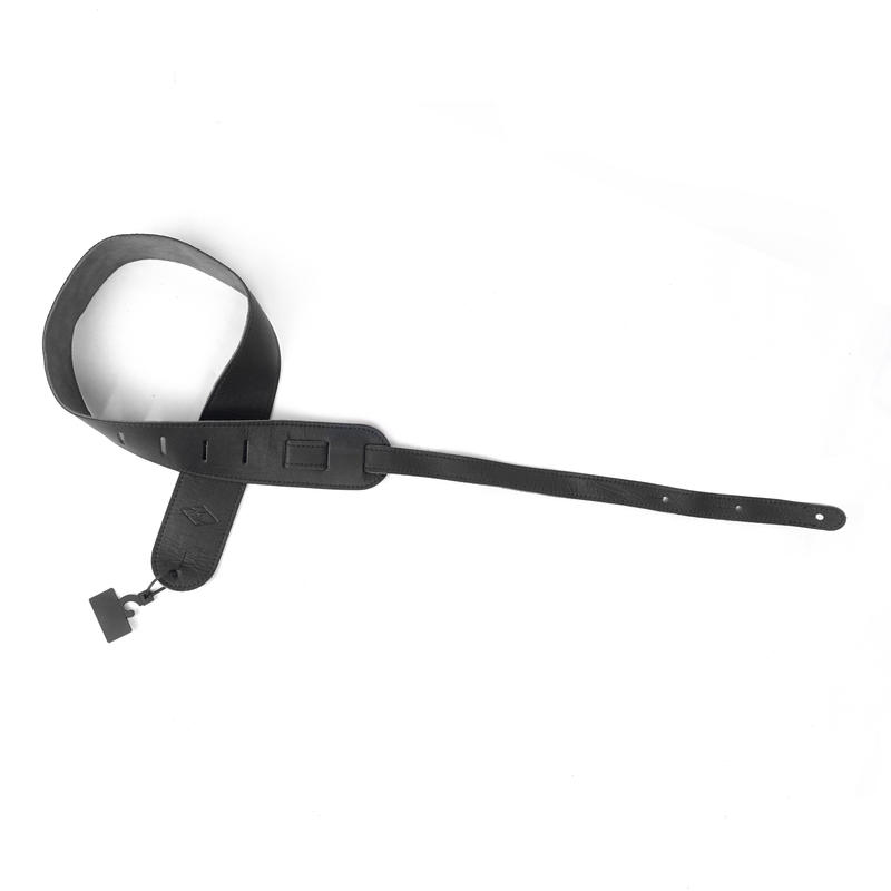 美國 LM Product LS-2504G-BK 黑色素面 皮革 背帶 吉他 電吉他 第 3 張圖片｜三峽吉他 / Bass