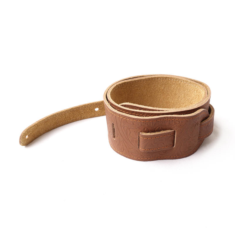 美國 LM Product LS-2504T-BR 棕色壓花 皮革 背帶 吉他 電吉他 第 3 張圖片｜三峽吉他 / Bass