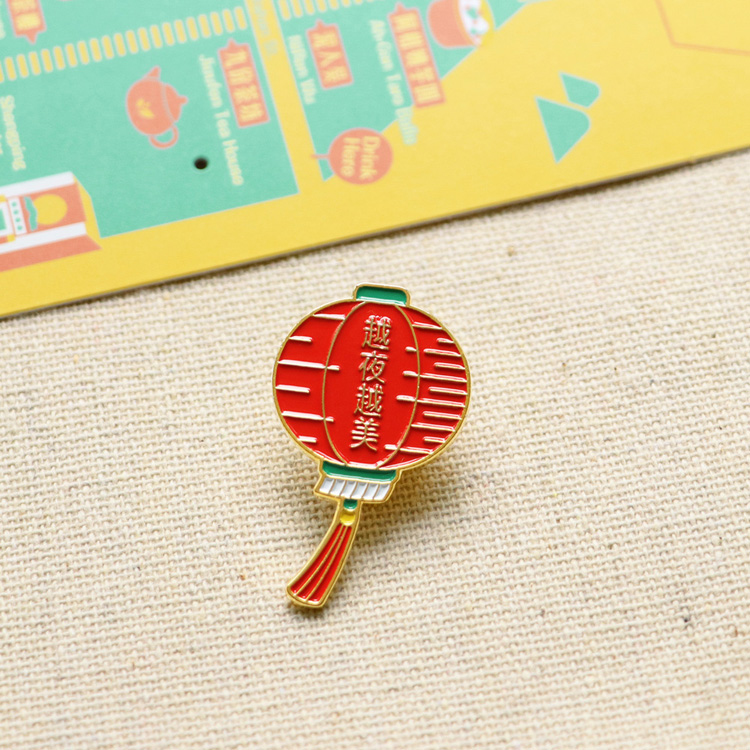 《PIN地圖・九份》徽章與明信片組・燈籠