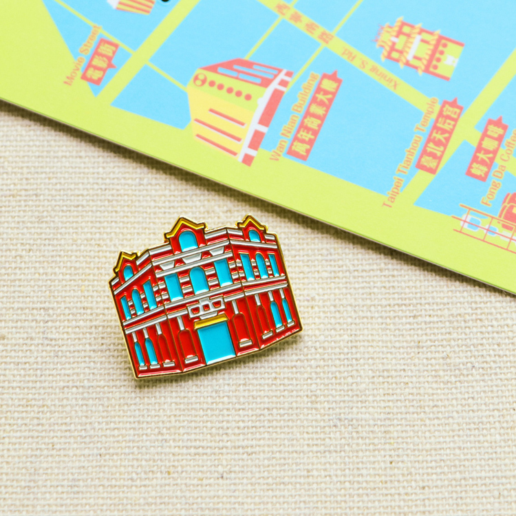 《PIN地圖・西門町》徽章與明信片組・西門紅樓