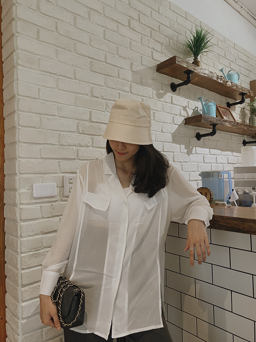 防曬前開衩長袖衫*2色