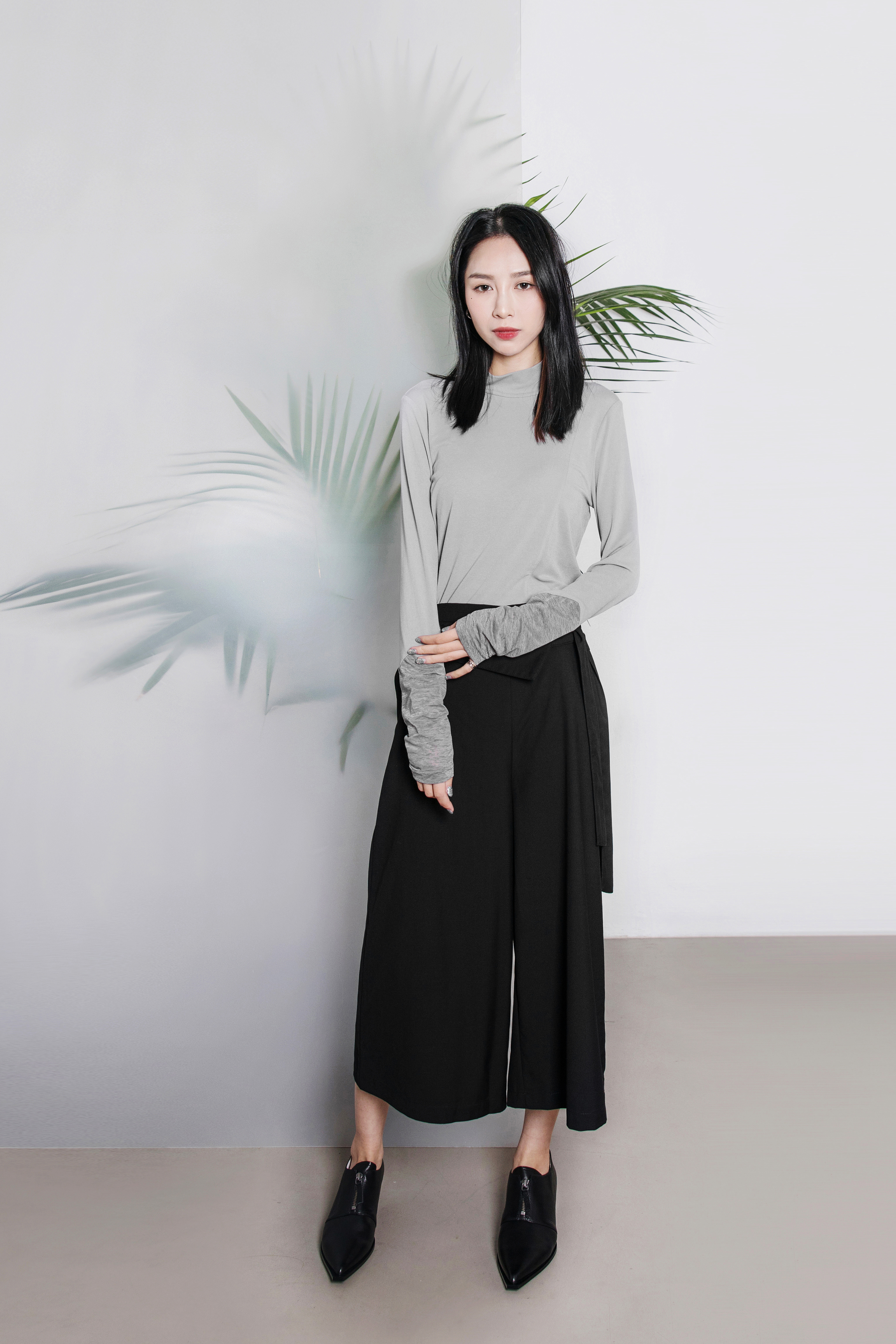 拼布高領上衣 - T922A