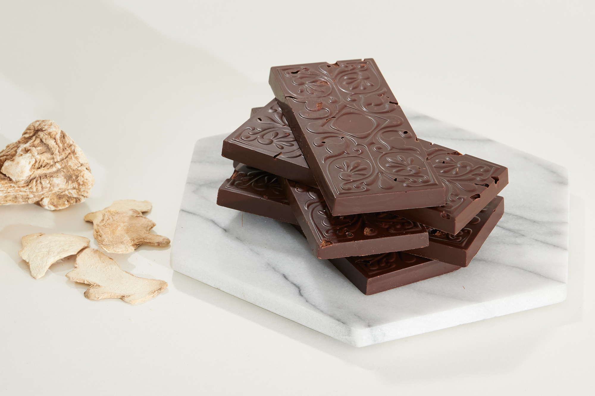 Delicious organic dark chocolates